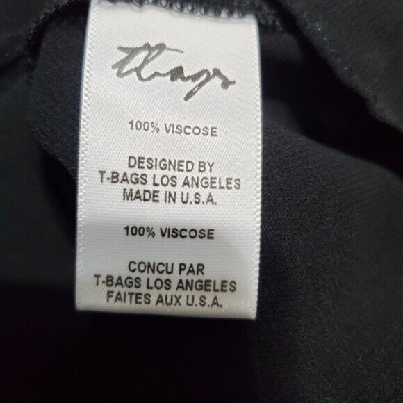 Tbags Los Angeles  Black Off Shoulder Mini Dress Sz Small - Picture 6 of 8